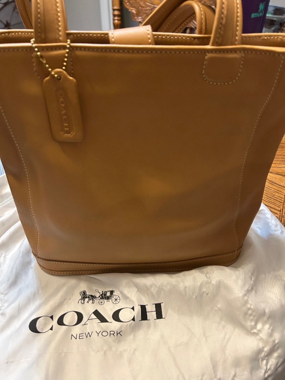 Coach Tan Leather Tote Bag